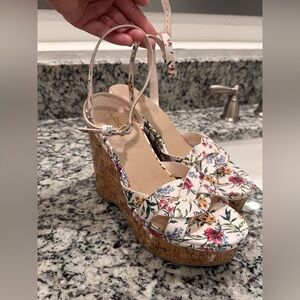 Aldo Floral Wedge Sandals